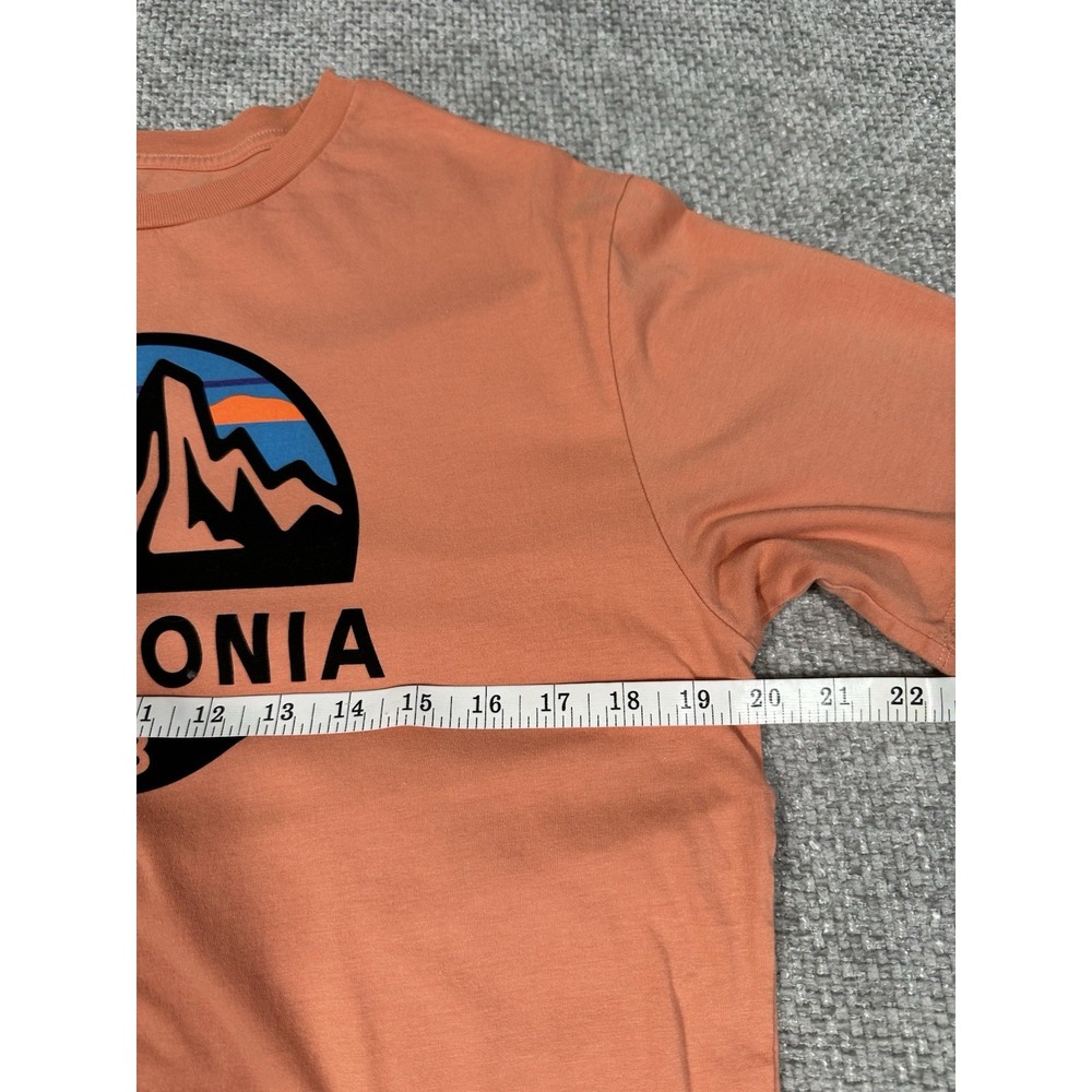 Patagonia‎ Shirt Mens Small Orange Fitz Roy Scope Organic Cotton Regular Fit - Picture 4 of 7
